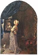 MIERIS, Frans van, the Elder Woman before the Mirror Spain oil painting artist
